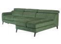 3 Seater Leather/Fabric Sofa with Adjustable Chaise, Headrest and Optional Bed Function - Tulipano